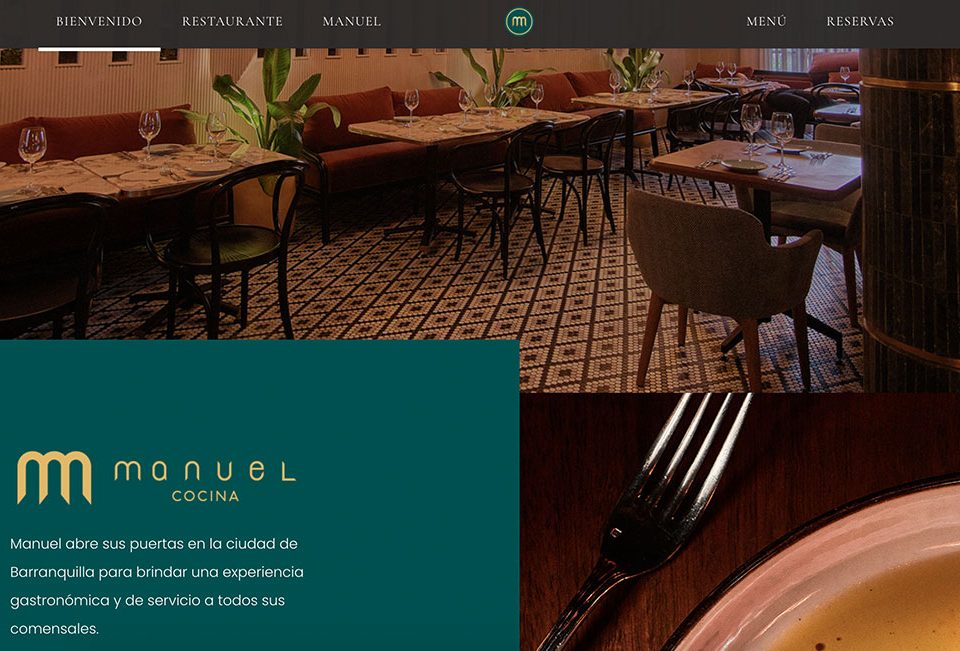 pagina web manuel Mendoza restaurante